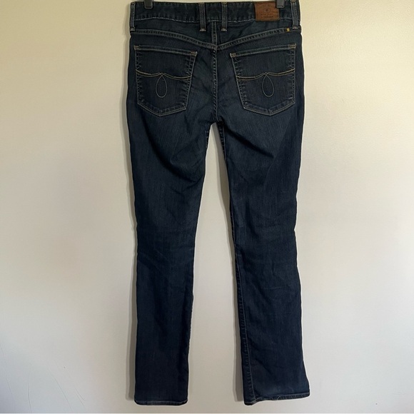 Lucky Brand Lola Boot Women's 2/26 LONG Ankle Dark Wash Blue Denim Bootcut Jeans - Picture 15 of 15